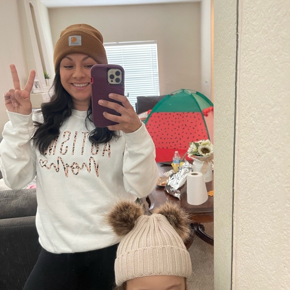 autism mom sweater cheetah print writing - Picture 4 of 4